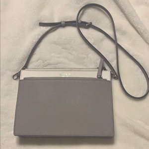 Grey and White Kate Spade Crossbody